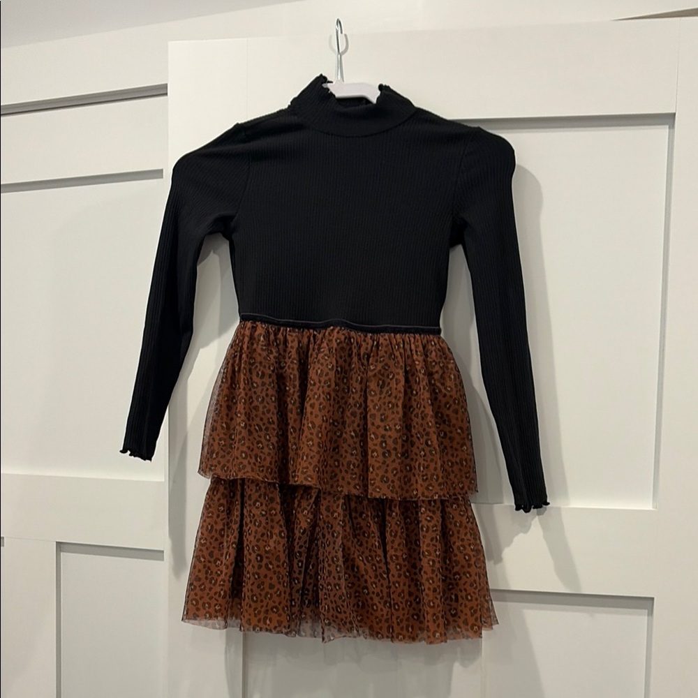 Black and Brown Leopard Print Dress